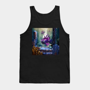 Cute fantasy fish in the deep ocean Tank Top